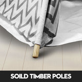 Darrahopens Baby & Kids > Baby & Kid's Toys > Pretend Play Giant Cotton Canvas Kids Teepee Wigwam Children Pretend Play Tent Indoor Outdoor Party - black