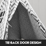 Darrahopens Baby & Kids > Baby & Kid's Toys > Pretend Play Giant Cotton Canvas Kids Teepee Wigwam Children Pretend Play Tent Indoor Outdoor Party - black