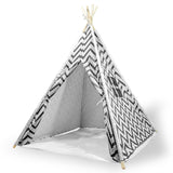 Darrahopens Baby & Kids > Baby & Kid's Toys > Pretend Play Giant Cotton Canvas Kids Teepee Wigwam Children Pretend Play Tent Indoor Outdoor Party - black