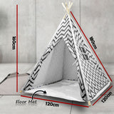 Darrahopens Baby & Kids > Baby & Kid's Toys > Pretend Play Giant Cotton Canvas Kids Teepee Wigwam Children Pretend Play Tent Indoor Outdoor Party - black
