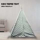Darrahopens Baby & Kids > Baby & Kid's Toys > Pretend Play Giant Cotton Canvas Kids Teepee Wigwam Children Pretend Play Tent Indoor Outdoor Party - green