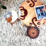 Darrahopens Baby & Kids > Baby & Kid's Toys > Pretend Play Hand Carved Children's Table Wooden MONKEY Theme