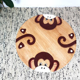 Darrahopens Baby & Kids > Baby & Kid's Toys > Pretend Play Hand Carved Children's Table Wooden MONKEY Theme