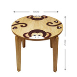 Darrahopens Baby & Kids > Baby & Kid's Toys > Pretend Play Hand Carved Children's Table Wooden MONKEY Theme