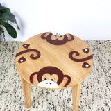 Darrahopens Baby & Kids > Baby & Kid's Toys > Pretend Play Hand Carved Children's Table Wooden MONKEY Theme