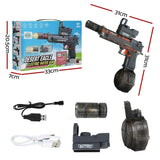 Darrahopens Baby & Kids > Baby & Kid's Toys > Pretend Play Keezi Kids Adult Electric Water Gun 500ml Water Tank Light Squirt Guns Toys Grey