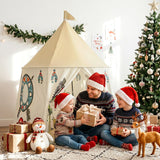 Darrahopens Baby & Kids > Baby & Kid's Toys > Pretend Play Keezi Kids Play Tent Playhouse Castle with Window Flag Carry Bag 115cmx115cm