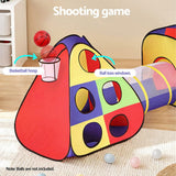 Darrahopens Baby & Kids > Baby & Kid's Toys > Pretend Play Keezi Kids Play Tent Pop Up Teepee Playhouse Ball Pit Crawl Tunnel Basketball Hoop