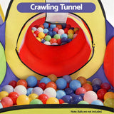 Darrahopens Baby & Kids > Baby & Kid's Toys > Pretend Play Keezi Kids Play Tent Pop Up Teepee Playhouse Ball Pit Crawl Tunnel Basketball Hoop