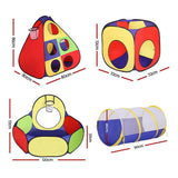 Darrahopens Baby & Kids > Baby & Kid's Toys > Pretend Play Keezi Kids Play Tent Pop Up Teepee Playhouse Ball Pit Crawl Tunnel Basketball Hoop