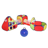 Darrahopens Baby & Kids > Baby & Kid's Toys > Pretend Play Keezi Kids Play Tent Pop Up Teepee Playhouse Ball Pit Crawl Tunnel Basketball Hoop