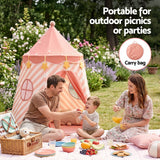 Darrahopens Baby & Kids > Baby & Kid's Toys > Pretend Play Keezi Kids Play Tent with Star Lights and Window Carry Bag 116cmx153cm Playhouse