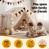 Darrahopens Baby & Kids > Baby & Kid's Toys > Pretend Play Keezi Kids Play Tent with Star Lights Windows Flag 144cmx95cm Playhouse