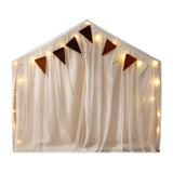 Darrahopens Baby & Kids > Baby & Kid's Toys > Pretend Play Keezi Kids Play Tent with Star Lights Windows Flag 144cmx95cm Playhouse