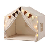 Darrahopens Baby & Kids > Baby & Kid's Toys > Pretend Play Keezi Kids Play Tent with Star Lights Windows Flag 144cmx95cm Playhouse