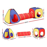 Darrahopens Baby & Kids > Baby & Kid's Toys > Pretend Play Keezi Kids Playhouse Play Tent Pop Up Teepee Castle Crawl Tunnel Outdoor Indoor Toys Children Gift