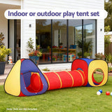Darrahopens Baby & Kids > Baby & Kid's Toys > Pretend Play Keezi Kids Playhouse Play Tent Pop Up Teepee Castle Crawl Tunnel Outdoor Indoor Toys Children Gift