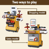 Darrahopens Baby & Kids > Baby & Kid's Toys > Pretend Play Keezi Kids Pretend Playset Supermarket Shopping Role Play Toy Cash Food 48PCS