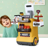 Darrahopens Baby & Kids > Baby & Kid's Toys > Pretend Play Keezi Kids Pretend Playset Supermarket Shopping Role Play Toy Cash Food 48PCS