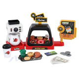 Darrahopens Baby & Kids > Baby & Kid's Toys > Pretend Play Keezi Kids Pretend Role Play Toy Coffee Shop with Coffee Maker Machine Play Money Food Tea Party Set