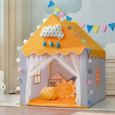 Darrahopens Baby & Kids > Baby & Kid's Toys > Pretend Play Kids Play Tent Wigwam Tipi Princess Castle