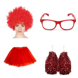 Darrahopens Baby & Kids > Baby & Kid's Toys > Pretend Play School house carnival colour celebrates kit Wig Glasses Tutus and Pom Poms - Green