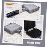 Darrahopens Baby & Kids > Baby & Kid's Toys > Pretend Play Waffle Mold Pan - Aluminum Nonstick Waffle Baking Dish for DIY Breakfast Waffles