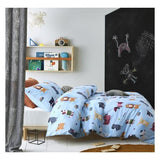 Darrahopens Baby & Kids > Baby & Kid's Toys > Pretend Play Woof Glow In The Dark Quilt Cover Sets by Happy Kids Single