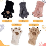 Darrahopens Baby & Kids > Baby & Kids Others > Baby & Toddler Clothing Gloves - 1 pair - Winter gloves - Cartoon gloves - Neckband - Children's gloves - Warm gloves - Plush gloves - One size（Black）