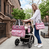 Darrahopens Baby & Kids > Baby & Kids Others > Baby & Toddler Clothing Newborn Diaper Bag Set with Changing Pad – 4-Piece Baby Organizer, Large Capacity Mom Backpack, Insulated Bottle Sleeve & Lunch Bag, Travel Diaper Bag for Moms (Red)