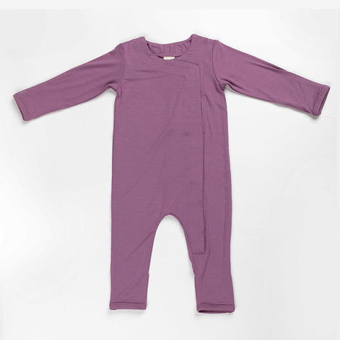 Darrahopens Baby & Kids > Baby & Kids Others > Baby & Toddler Clothing Ponchik Babies + Kids - Magnetic Bamboo Body Suit Onesie - Plum - 0-3m