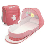 Darrahopens Baby & Kids > Baby & Kids Others > Baby & Toddler Clothing Portable Baby Travel Bassinet with Mosquito Net & Canopy – Foldable Infant Bed, Lightweight Carry Bag (Red)