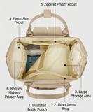 Darrahopens Baby & Kids > Baby & Kids Others > Baby & Toddler Clothing Stylish Mom Backpack with Insulated Bottle Pocket – Multi-Compartment Diaper Bag, Anti-Theft Phone Pocket, Large Capacity Baby Organizer, Travel Backpack for Moms (Apricot)