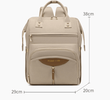 Darrahopens Baby & Kids > Baby & Kids Others > Baby & Toddler Clothing Stylish Mom Backpack with Insulated Bottle Pocket – Multi-Compartment Diaper Bag, Anti-Theft Phone Pocket, Large Capacity Baby Organizer, Travel Backpack for Moms (Apricot)