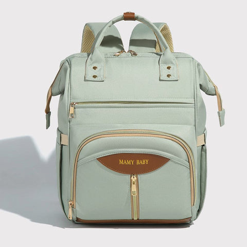 Darrahopens Baby & Kids > Baby & Kids Others > Baby & Toddler Clothing Stylish Mom Backpack with Insulated Bottle Pocket – Multi-Compartment Diaper Bag, Anti-Theft Phone Pocket, Large Capacity Baby Organizer, Travel Backpack for Moms (Green)