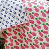 Darrahopens Baby & Kids > Baby & Kids Others GOTS Certified Organic Cotton Reversible Baby Quilt (100x120cm) - Pink Pineapple