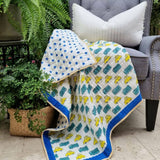 Darrahopens Baby & Kids > Baby & Kids Others GOTS Certified Organic Cotton Reversible Baby Quilt (100x120cm) - Yellow Cars