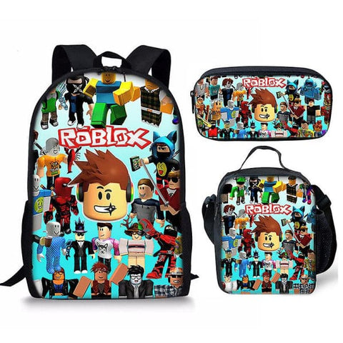 Darrahopens Baby & Kids > Baby & Kids Others > Kid's Backpacks 3D Roblox Backpack, Lunch Bag and Pencil Case, 3-pack pen bag