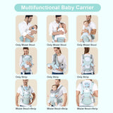 Darrahopens Baby & Kids > Baby & Kids Others > Kid's Backpacks 6-in-1 Adjustable Baby Carrier with Hip Seat – 11.8–15.7in Adjustable Height, Breathable Mesh & Multi-Position Carry for Newborn to 36 Months (Green)