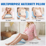 Darrahopens Baby & Kids > Baby & Kids Others > Kid's Backpacks Adjustable Pregnancy Pillow with Velcro Design – Side Sleeping Support for Back, Belly, Hips & Legs, Travel-Friendly Maternity Pillow with Bonus Auxiliary Pillow(Blue)