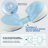 Darrahopens Baby & Kids > Baby & Kids Others > Kid's Backpacks Adjustable Pregnancy Pillow with Velcro Design – Side Sleeping Support for Back, Belly, Hips & Legs, Travel-Friendly Maternity Pillow with Bonus Auxiliary Pillow(Blue)