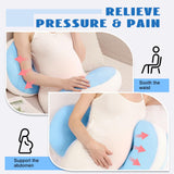 Darrahopens Baby & Kids > Baby & Kids Others > Kid's Backpacks Adjustable Pregnancy Pillow with Velcro Design – Side Sleeping Support for Back, Belly, Hips & Legs, Travel-Friendly Maternity Pillow with Bonus Auxiliary Pillow(Blue)