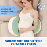 Darrahopens Baby & Kids > Baby & Kids Others > Kid's Backpacks Adjustable Pregnancy Pillow with Velcro Design – Side Sleeping Support for Back, Belly, Hips & Legs, Travel-Friendly Maternity Pillow with Bonus Auxiliary Pillow(Green)