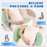 Darrahopens Baby & Kids > Baby & Kids Others > Kid's Backpacks Adjustable Pregnancy Pillow with Velcro Design – Side Sleeping Support for Back, Belly, Hips & Legs, Travel-Friendly Maternity Pillow with Bonus Auxiliary Pillow(Green)