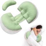 Darrahopens Baby & Kids > Baby & Kids Others > Kid's Backpacks Adjustable Pregnancy Pillow with Velcro Design – Side Sleeping Support for Back, Belly, Hips & Legs, Travel-Friendly Maternity Pillow with Bonus Auxiliary Pillow(Green)