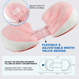 Darrahopens Baby & Kids > Baby & Kids Others > Kid's Backpacks Adjustable Pregnancy Pillow with Velcro Design – Side Sleeping Support for Back, Belly, Hips & Legs, Travel-Friendly Maternity Pillow with Bonus Auxiliary Pillow(Red)