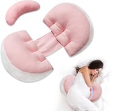 Darrahopens Baby & Kids > Baby & Kids Others > Kid's Backpacks Adjustable Pregnancy Pillow with Velcro Design – Side Sleeping Support for Back, Belly, Hips & Legs, Travel-Friendly Maternity Pillow with Bonus Auxiliary Pillow(Red)