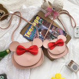 Darrahopens Baby & Kids > Baby & Kids Others > Kid's Backpacks Adorable Bow Bear Crossbody Bag for Kids - khaki Small Shoulder Bag 13*13*5cm