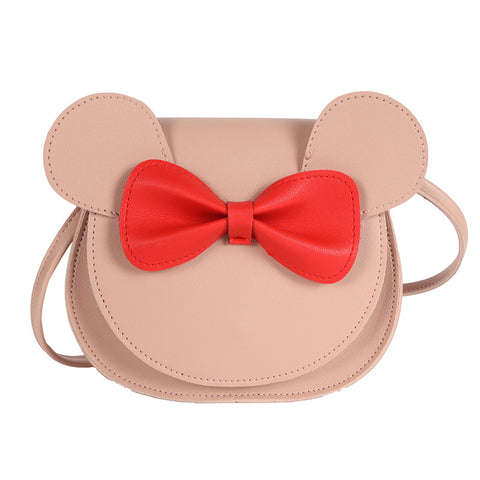 Darrahopens Baby & Kids > Baby & Kids Others > Kid's Backpacks Adorable Bow Bear Crossbody Bag for Kids - khaki Small Shoulder Bag 13*13*5cm