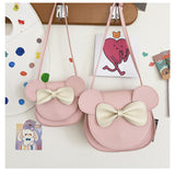 Darrahopens Baby & Kids > Baby & Kids Others > Kid's Backpacks Adorable Bow Bear Crossbody Bag for Kids - Pink Small Shoulder Bag 13*13*5cm